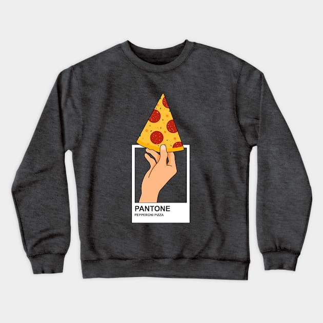 Pepperoni Pizza Color Crewneck Sweatshirt by cariespositodesign